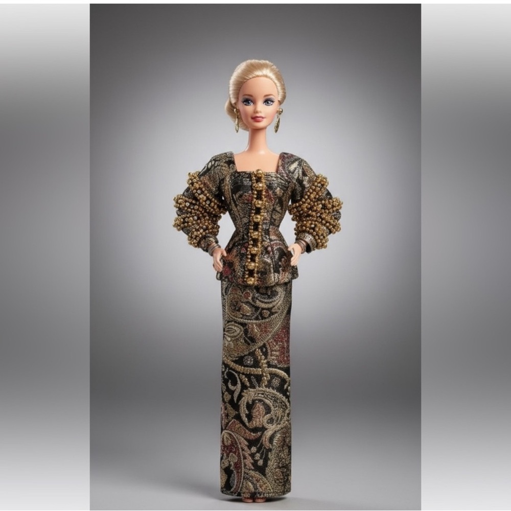 Elegant Doll with Ornate Dress